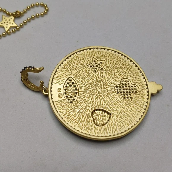 Freida rothman celestial medallion necklace charm pendant enhancer chain 925